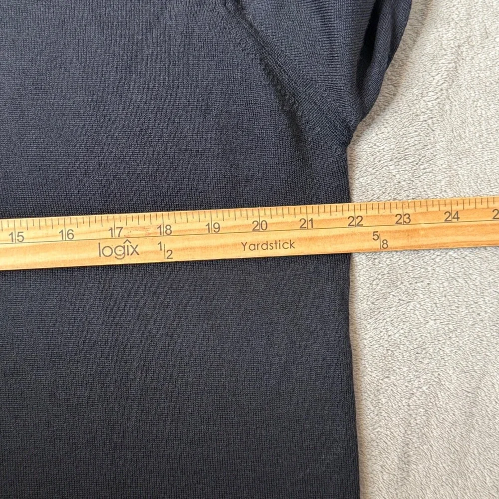 Straven‎ Machine Washable Wool Black Sweater Men L Minimalist Academia Pullover